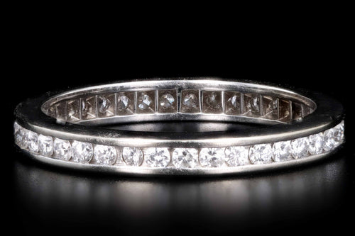 14K White Gold Diamond Eternity Band Ring - Queen May
