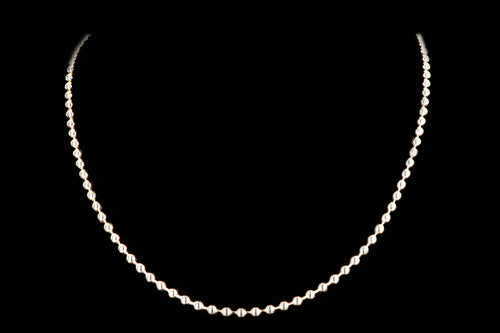 14K Yellow Gold Bead Chain Necklace - Queen May