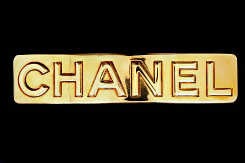 1997 Vintage Chanel Logo Hair Clip - Queen May