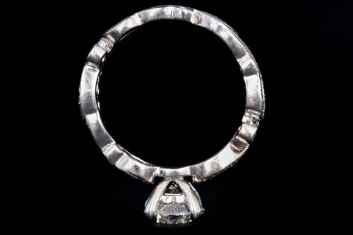 Modern Kirk Kara 18K White Gold 1.02 Carat Round Brilliant Diamond Engagement Ring AGA Certified - Queen May