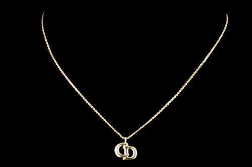 Vintage Dior Logo Pendant Necklace - Queen May