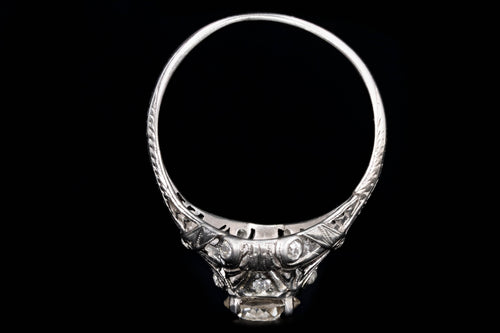 Art Deco Platinum 1.31 Carat Old European Diamond Ring - Queen May