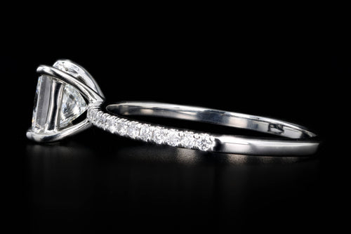 New Platinum 1.01 Carat Princess Cut Diamond Engagement Ring GIA Certified - Queen May