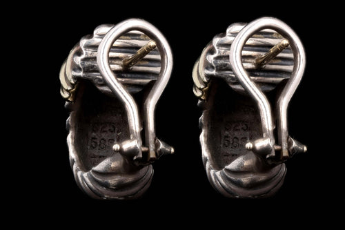 David Yurman Two-tone Cable Shrimp Earrings - Queen May