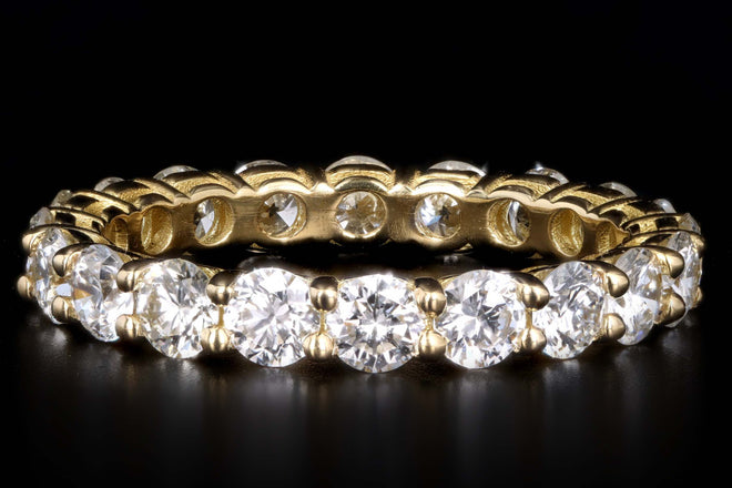 18K Yellow Gold 2.41 Carat Total Weight Diamond Eternity Band - Queen May