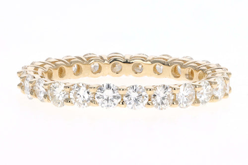 New 14K Yellow Gold 1.80 Carat Total Weight Diamond Eternity Band - Queen May