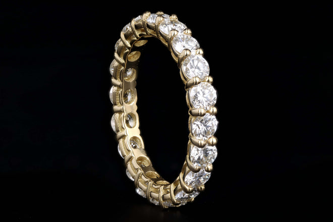 18K Yellow Gold 2.41 Carat Total Weight Diamond Eternity Band - Queen May