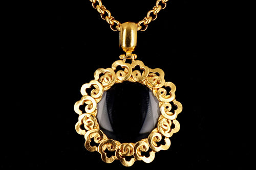 1997 Vintage Chanel Magnifying Glass Pendant Necklace - Queen May