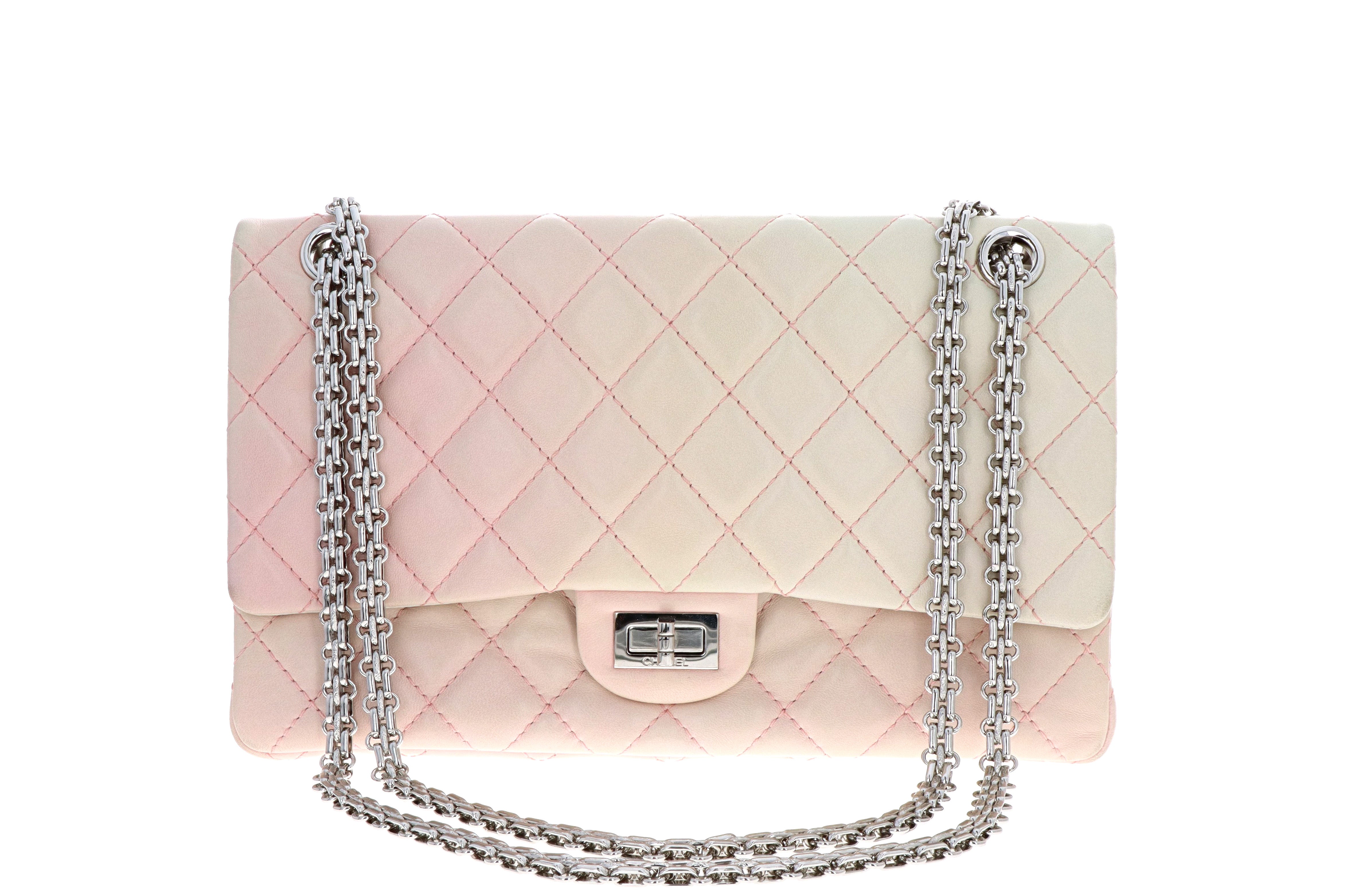 Chanel Lambskin 2.55 Reissue 227 Double Flap Bag Degrade Pink
