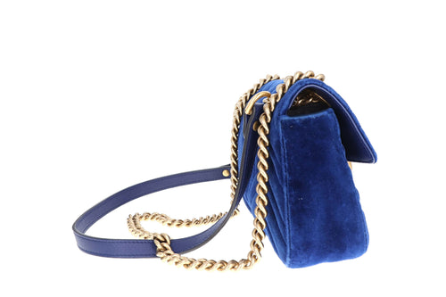 Gucci Mini Matelasse GG Velvet Shoulder Bag - Queen May