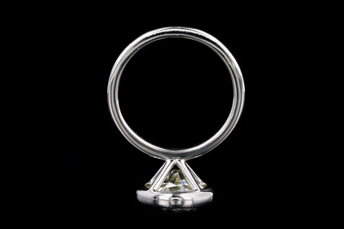 New Platinum 4.52 Carat Old European Diamond Bezel Engagement Ring - Queen May