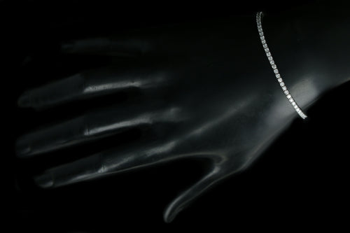 New 14K White Gold 2.63 Carat Round Brilliant Diamond Tennis Bracelet - Queen May