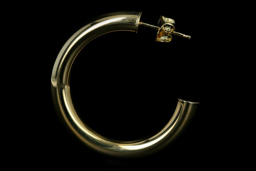 New 14K Yellow Gold Open Hoop Earrings - Queen May