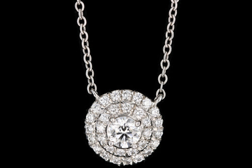Tiffany Soleste Platinum Pendant with A Sapphire and Diamonds
