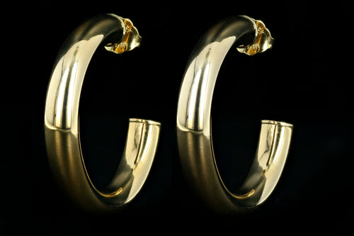 New 14K Yellow Gold Open Hoop Earrings - Queen May