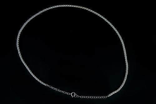 New 14K White Gold 8.89 Carat Round Brilliant Diamond Tennis Choker Necklace - Queen May