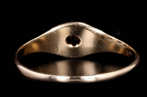 Victorian 14K Yellow Gold Single Cut Diamond Belcher Ring - Queen May
