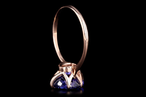 New Vintage Inspired 18K Rose Gold 2.45 Carat Tanzanite Ring - Queen May