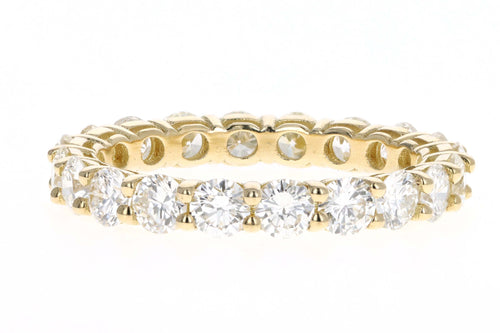 18K Yellow Gold 2.41 Carat Total Weight Diamond Eternity Band - Queen May