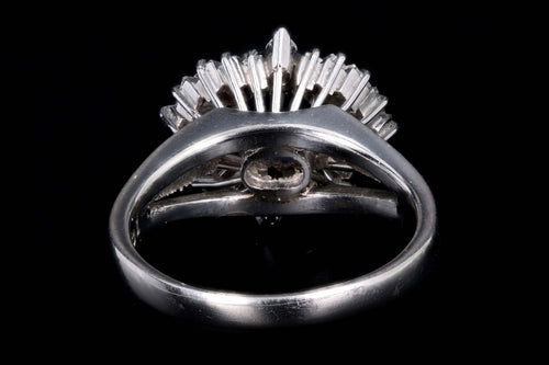 Retro Platinum 1.05 Carat Natural Sapphire & Diamond Ring - Queen May
