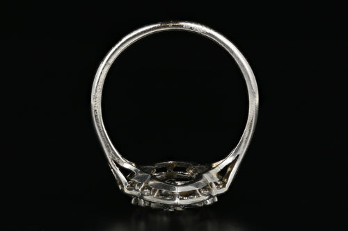 Rare Art Deco Platinum .5 Carat Old European Cut Diamond & Natural Sapphire Ring - Queen May