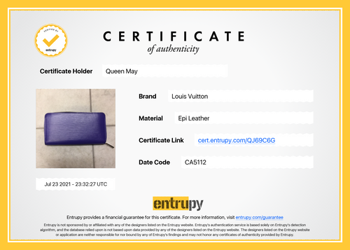 Louis Vuitton Epi Zippy Wallet Purple - Queen May