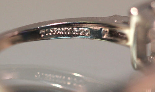 Tiffany & Co. Emerald Cut Diamond Palladium Engagement Ring - Queen May