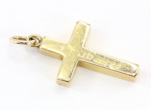 Victorian 1899 15ct Gold Signed English Cross Hand Chased - Queen May