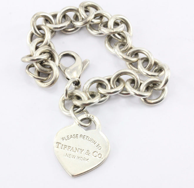 Vintage Tiffany & Co Please Return To Heart Tag Bracelet - Queen May