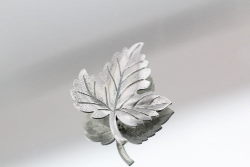 Tiffany & Co. Sterling Silver Maple Leaf Pin Brooch - Queen May