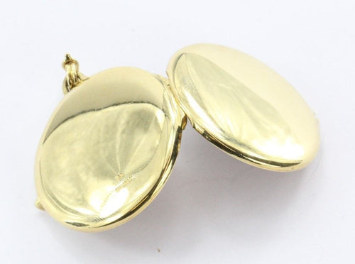 Vintage Tiffany & Co 18K Gold 750 Round Locket Pendant NO MONOGRAM - Queen May