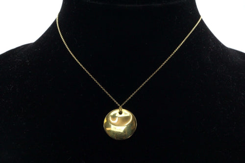 Tiffany & Co Elsa Peretti 18k 750 Yellow Gold Round Pendant Necklace - Queen May