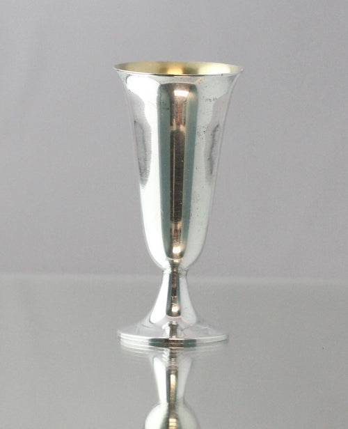 Tiffany & Co Sterling Silver Cordial Shot Cup Glass w/ Gilt Interior - Queen May