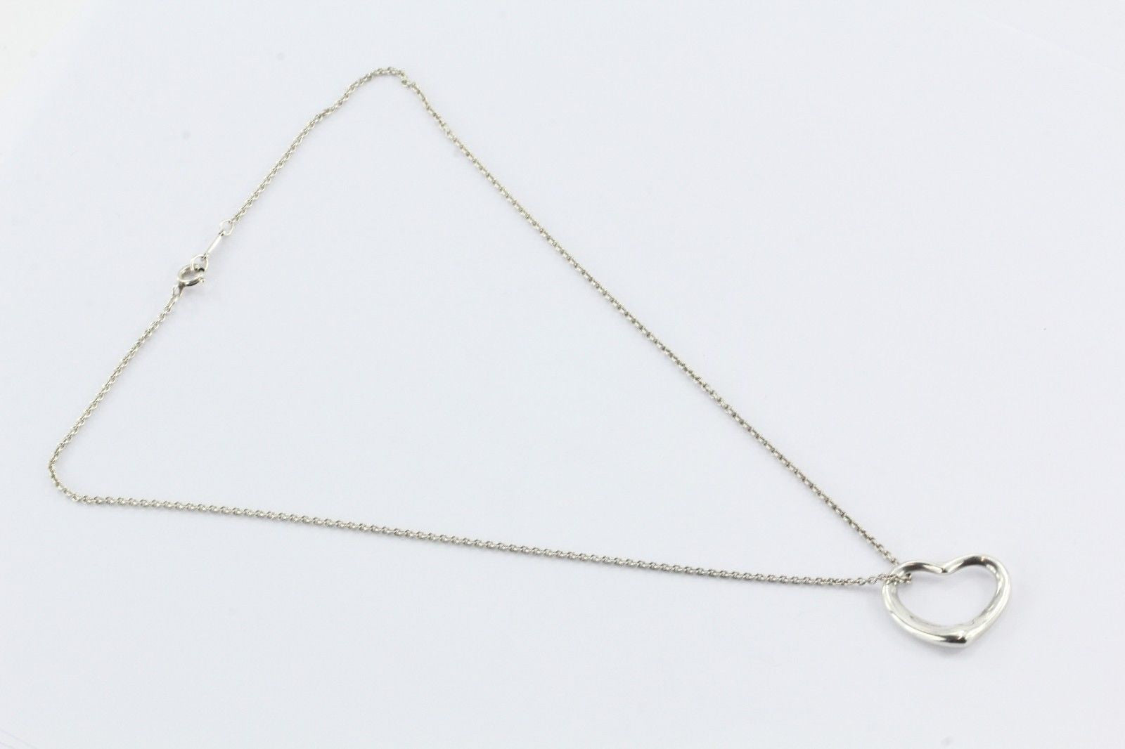 Authentic Tiffany & Co. Open Heart Necklace #260-006-675-3131 | eBay