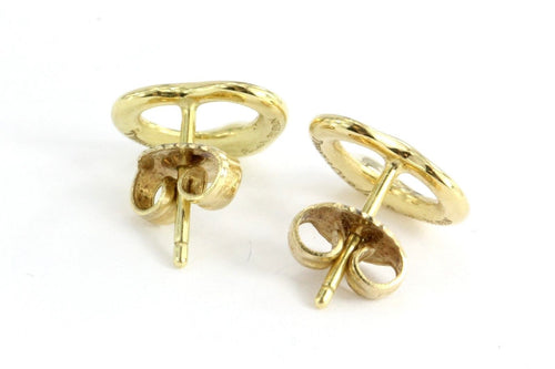 Tiffany & Co 18K Gold Elsa Peretti Open Heart Earring Studs w/ Pouch ...