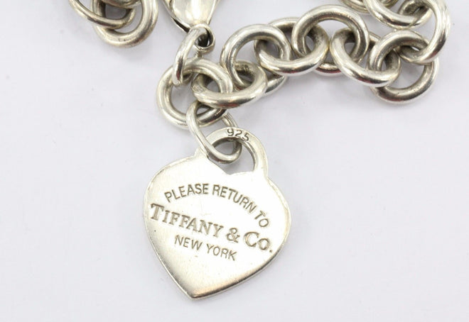 Vintage Tiffany & Co Please Return To Heart Tag Bracelet - Queen May