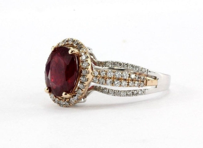 14K White & Rose Gold EFFY Ruby Royale, Diamond & Ruby Ring - Queen May