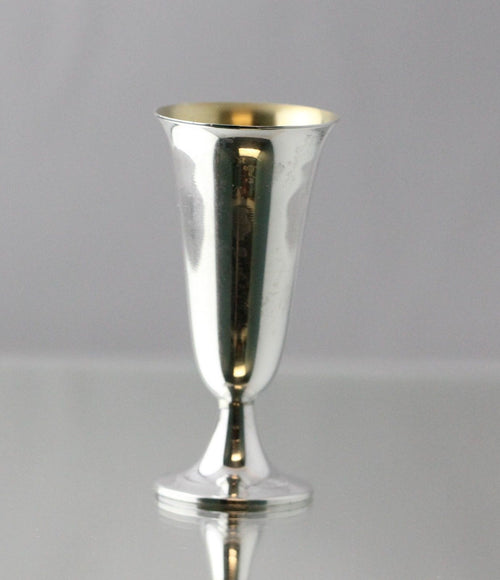 Tiffany & Co Sterling Silver Cordial Shot Cup Glass w/ Gilt Interior - Queen May