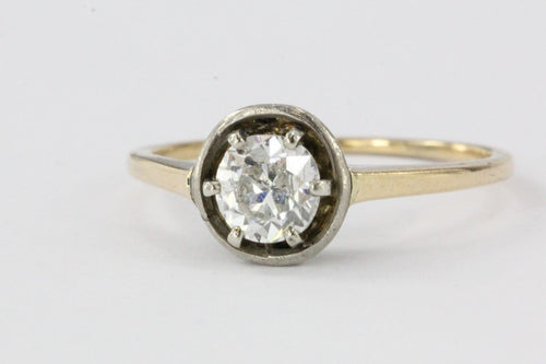 Antique Victorian 14K Gold Old Mine .60 Carat Diamond Engagement Ring - Queen May