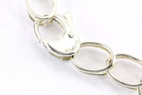 Tiffany & Co Sterling Silver Bracelet Necklace Link Oval Clasp 1
