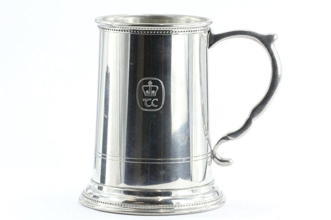 Vintage Tiffany & Co Handcrafted Pewter Tankard Mug - Queen May