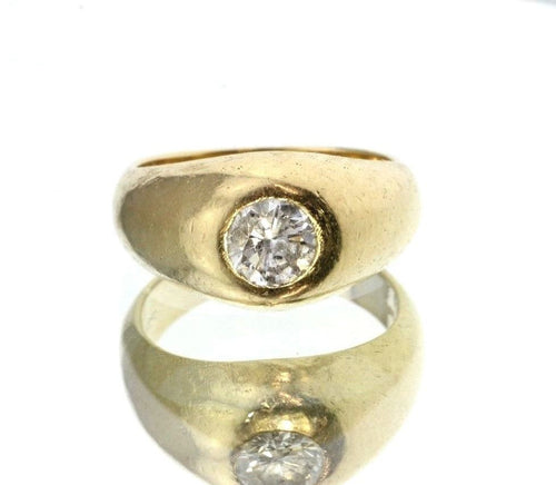 Antique 14K Gold Diamond Gypsy Ring by Weinrich Bros - Queen May