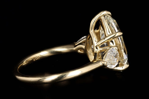 18K Yellow Gold 5.06 Carat Pear Cut Diamond Engagement Ring GIA Certified - Queen May