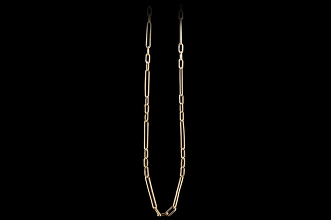 14K Yellow Gold 5.10mm Paperclip Chain Necklace - Queen May