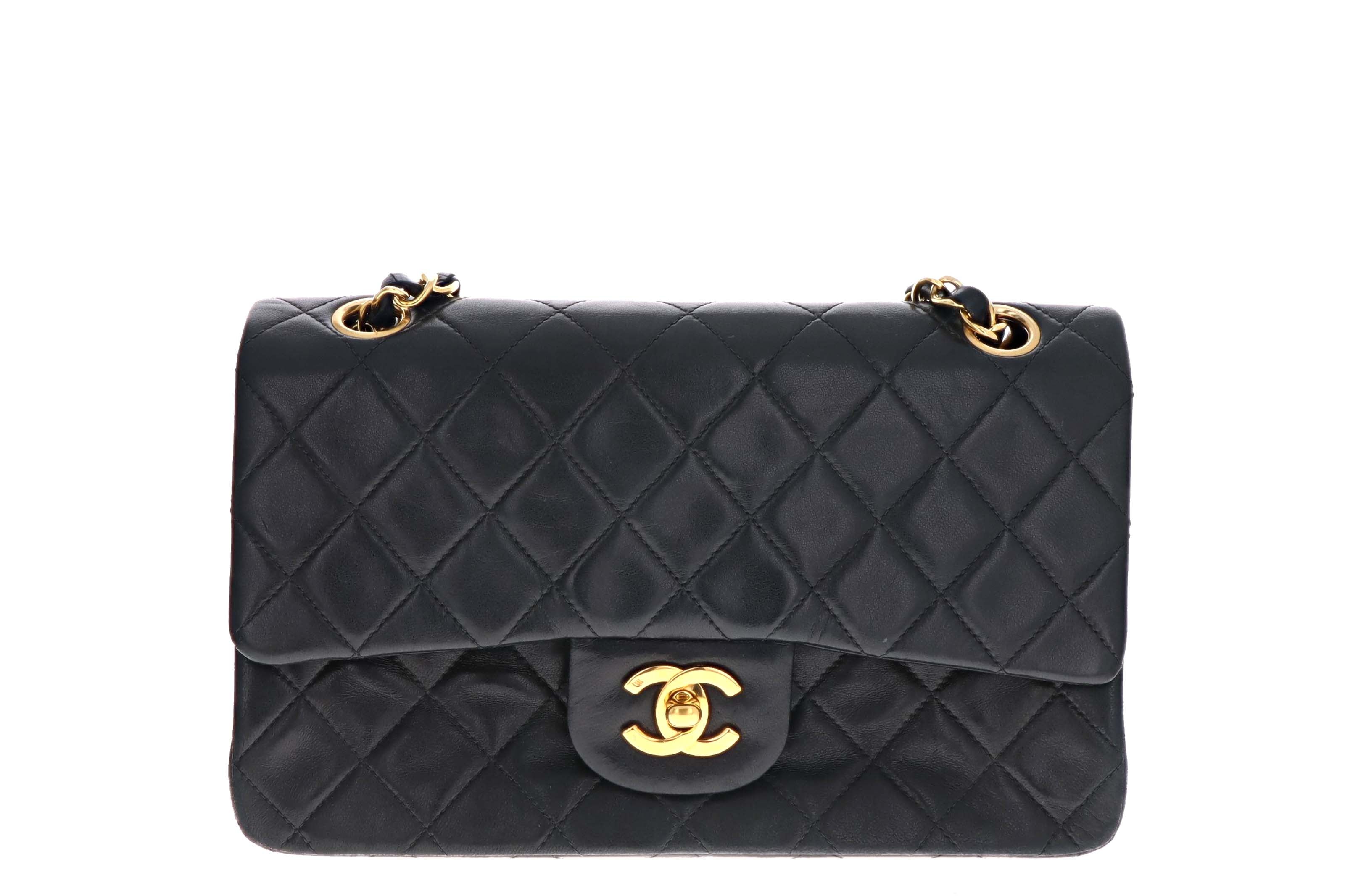 Chanel Vintage Lambskin Classic Double Flap Bag Small – QUEEN MAY