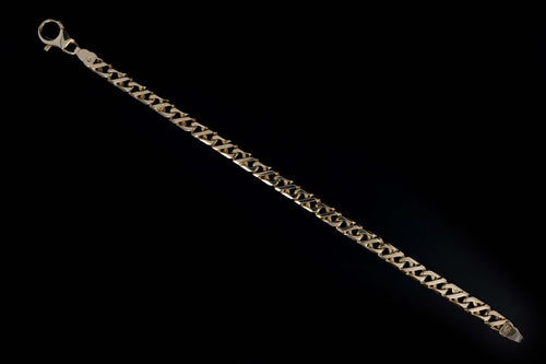 14K Yellow Gold Anchor Link Bracelet - Queen May
