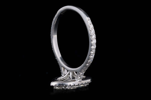 Platinum 1.50 Carat Marquise Cut Diamond Halo Engagement Ring - Queen May