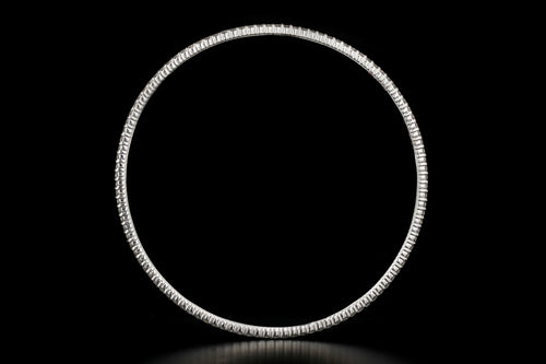 New 14K White Gold 2.87 Carat Diamond Weight Total Bangle - Queen May
