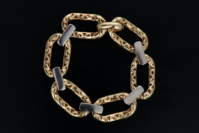 Vintage 14K Yellow Gold 1 Carat Diamond Curb Link Bracelet - Queen May